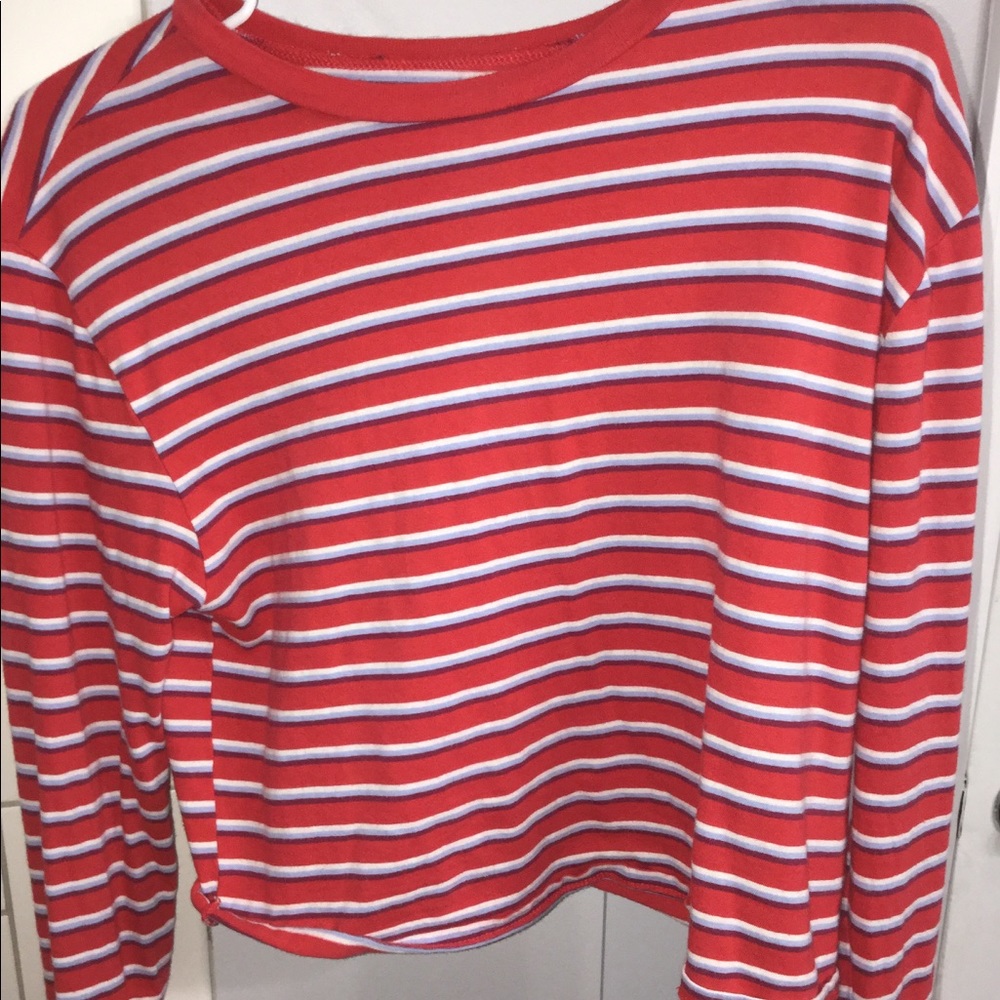 Arizona Jean Company cropped striped shirt